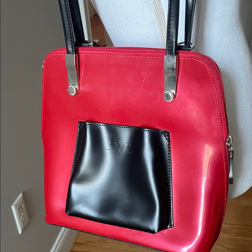 BEIJO Red and Black Women's Bag